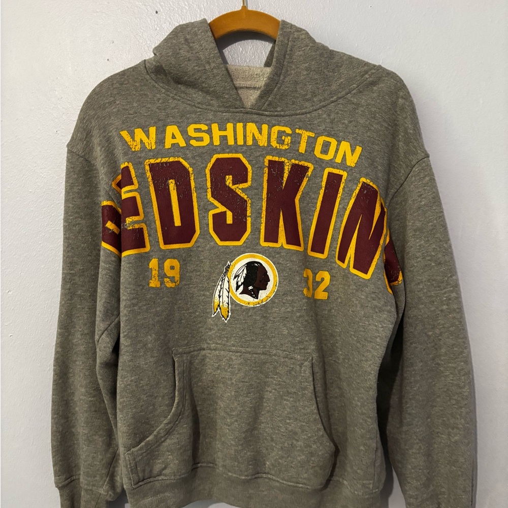 NFL Gray and Red Sweatshirt Washington Team